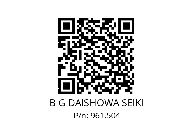  NBC6-1.5AA BIG DAISHOWA SEIKI 961.504