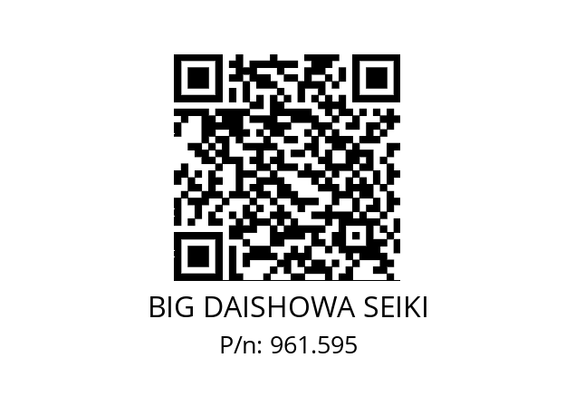  NBB13 BIG DAISHOWA SEIKI 961.595