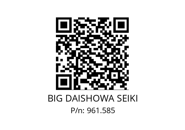  NBC13-9AA BIG DAISHOWA SEIKI 961.585