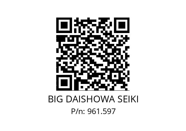  NBN13 BIG DAISHOWA SEIKI 961.597