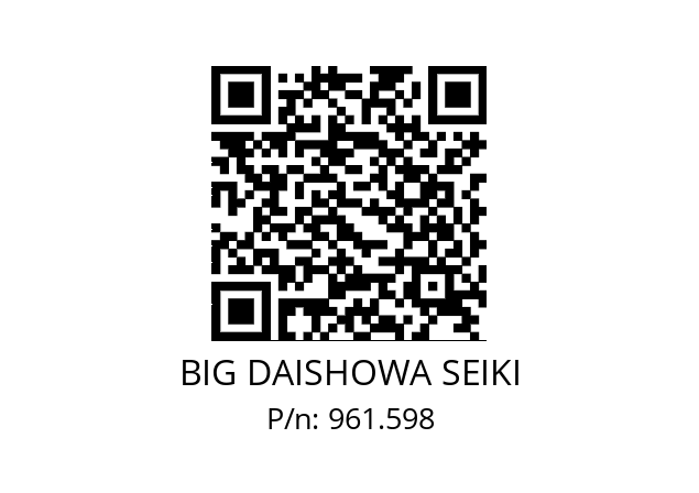  NBA13B BIG DAISHOWA SEIKI 961.598