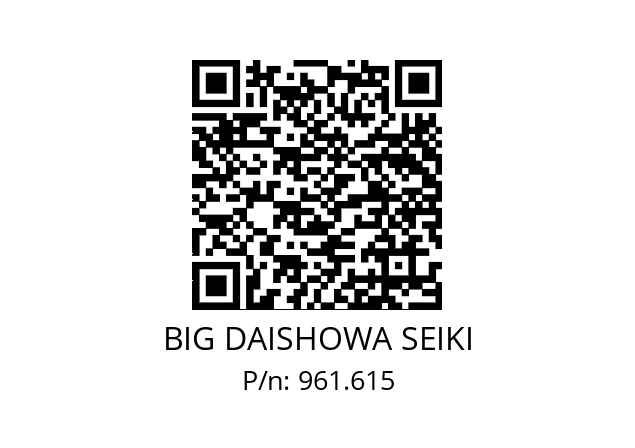  NBC16-10AA BIG DAISHOWA SEIKI 961.615