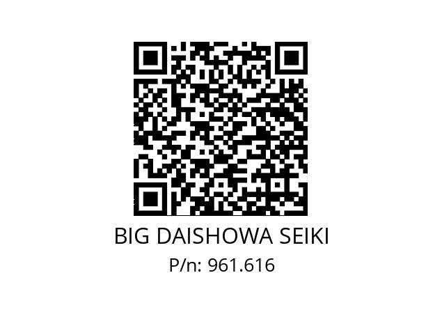  NBC16-10.5AA BIG DAISHOWA SEIKI 961.616