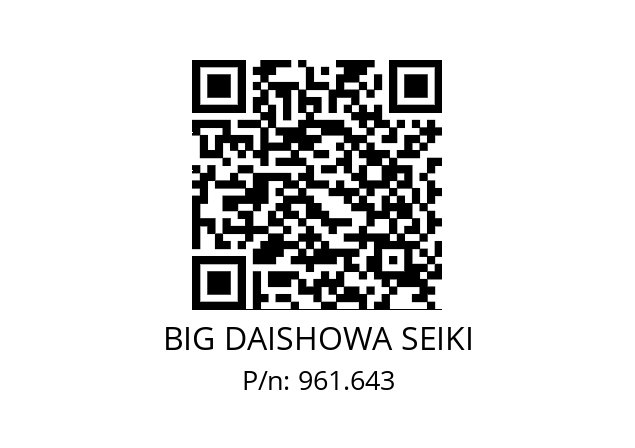  NBC20-4AA BIG DAISHOWA SEIKI 961.643