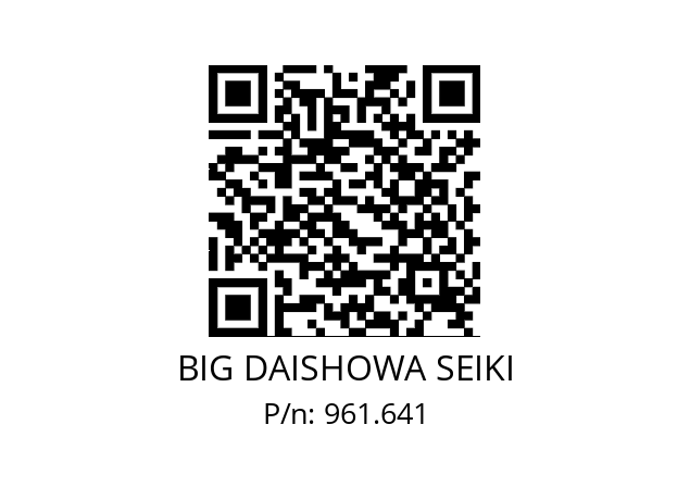  NBC20-3AA BIG DAISHOWA SEIKI 961.641