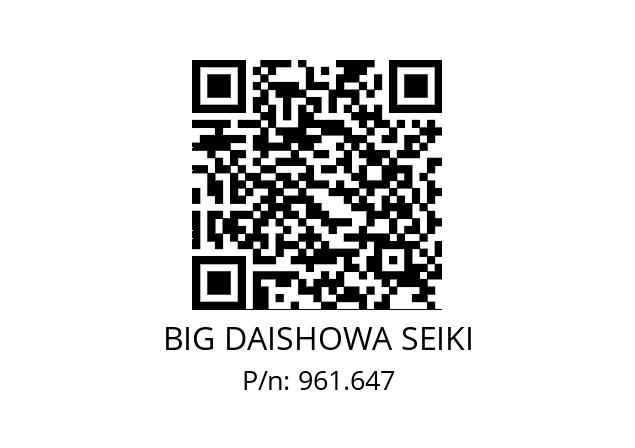  NBC20-6AA BIG DAISHOWA SEIKI 961.647