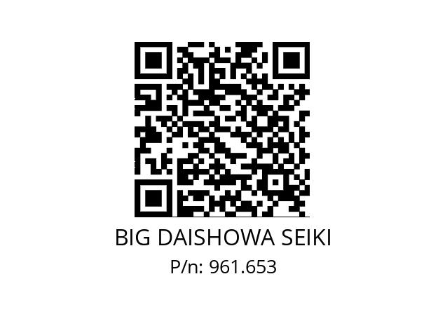  NBC20-9AA BIG DAISHOWA SEIKI 961.653