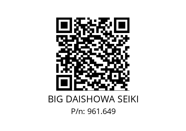  NBC20-7AA BIG DAISHOWA SEIKI 961.649