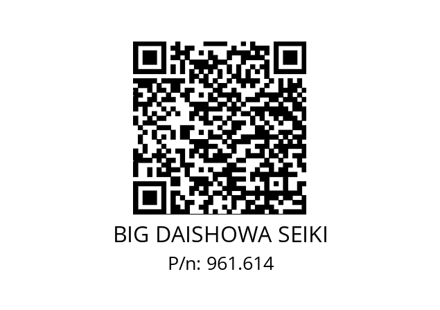  NBC16-9.5AA BIG DAISHOWA SEIKI 961.614