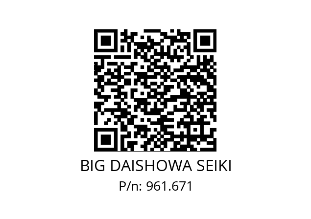  NBC20-18AA BIG DAISHOWA SEIKI 961.671