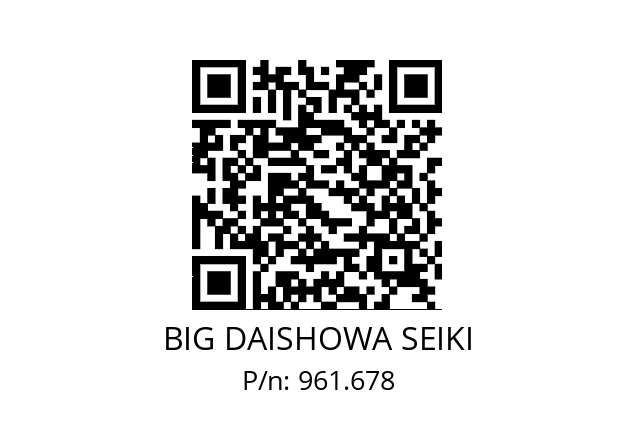  NBK20 BIG DAISHOWA SEIKI 961.678