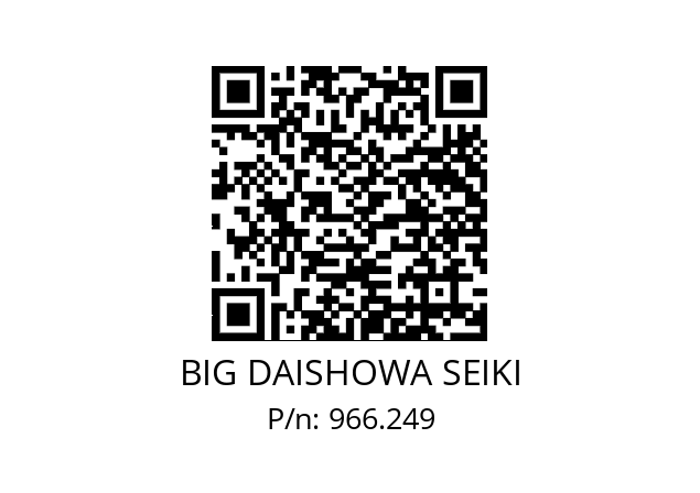  ARG160904(DS20) BIG DAISHOWA SEIKI 966.249