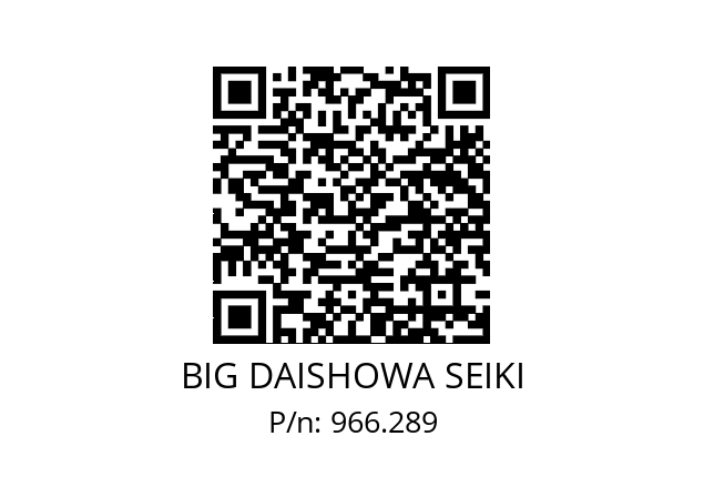  ARG801108(DS20) BIG DAISHOWA SEIKI 966.289