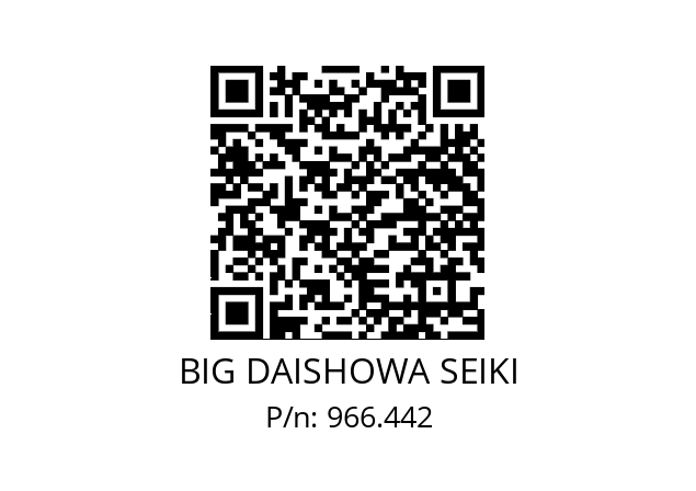  CM0502(DS20) BIG DAISHOWA SEIKI 966.442