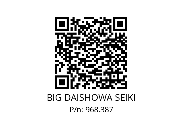  NBC6S-2.7AA BIG DAISHOWA SEIKI 968.387