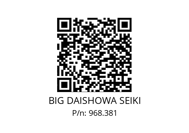  NBC6S-1.9AA BIG DAISHOWA SEIKI 968.381