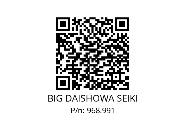  HSK-A100-MEGA10N-105 BIG DAISHOWA SEIKI 968.991