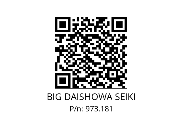  SCP1 BIG DAISHOWA SEIKI 973.181