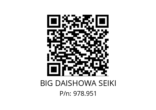  30P-1MGH BIG DAISHOWA SEIKI 978.951