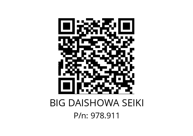  CPW-63 BIG DAISHOWA SEIKI 978.911