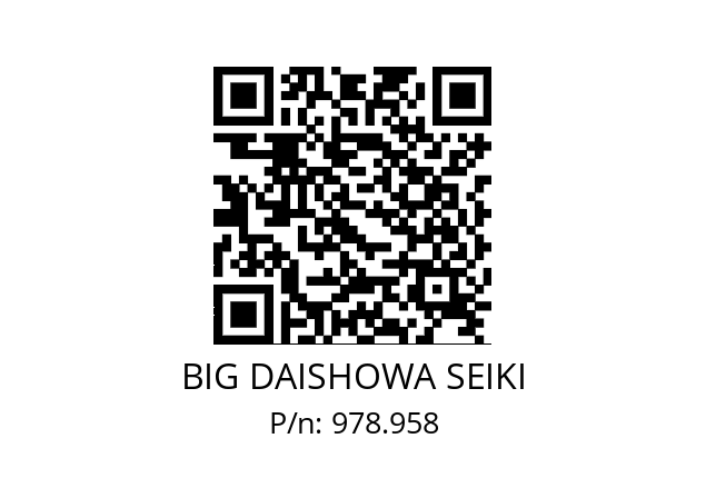  40PMGH7 BIG DAISHOWA SEIKI 978.958