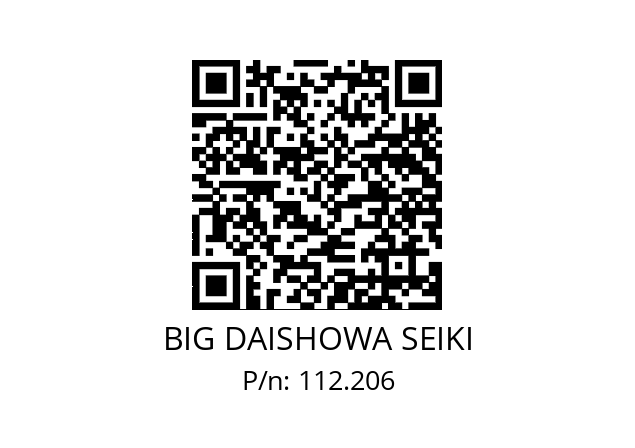  EWN04-22XCK4 BIG DAISHOWA SEIKI 112.206