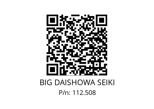  EWN04-7XO6 BIG DAISHOWA SEIKI 112.508