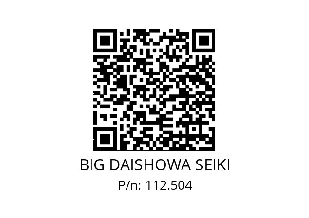  EWN04-7XO10 BIG DAISHOWA SEIKI 112.504