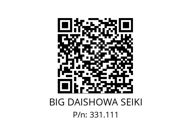  CK1XCK1X30 BIG DAISHOWA SEIKI 331.111