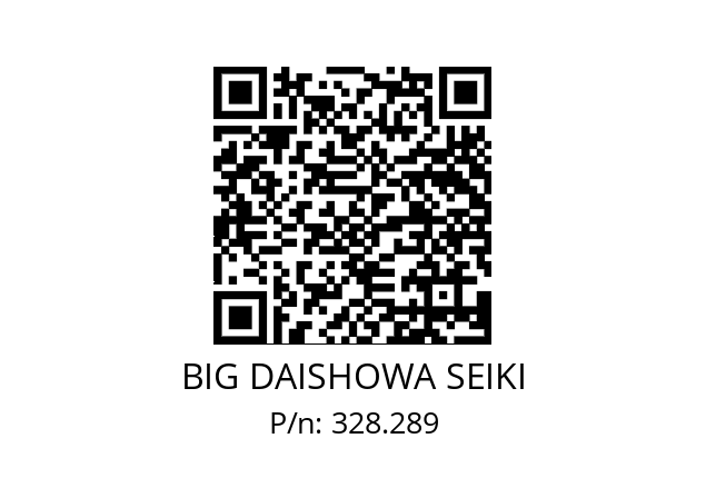  SK30B/BTXCKB6X108 BIG DAISHOWA SEIKI 328.289