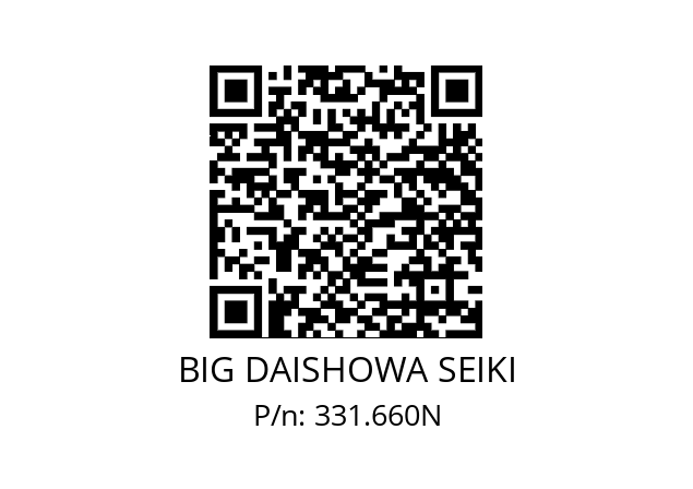  CKN6XCKN6X60 BIG DAISHOWA SEIKI 331.660N