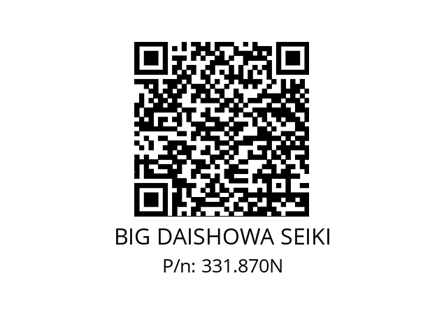  RCKN7XCK7BX100AL BIG DAISHOWA SEIKI 331.870N