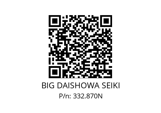  RCKN7XCK6BX100AL BIG DAISHOWA SEIKI 332.870N