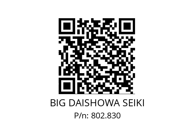   BIG DAISHOWA SEIKI 802.830