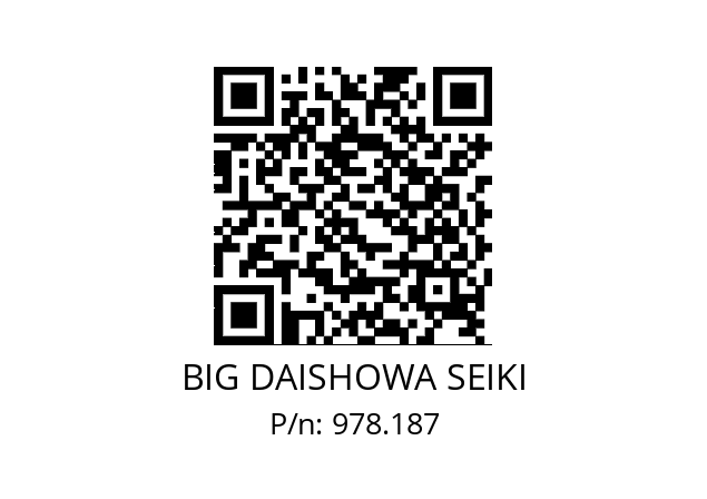   BIG DAISHOWA SEIKI 978.187