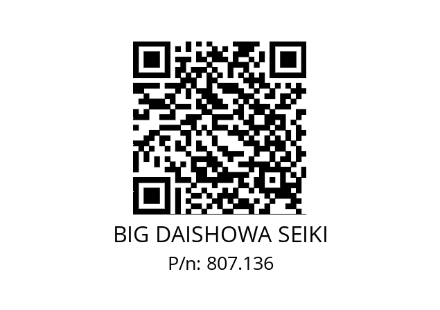   BIG DAISHOWA SEIKI 807.136