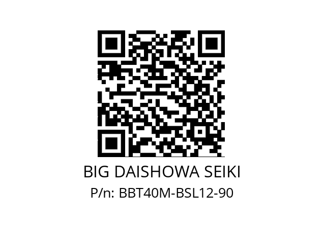   BIG DAISHOWA SEIKI BBT40M-BSL12-90