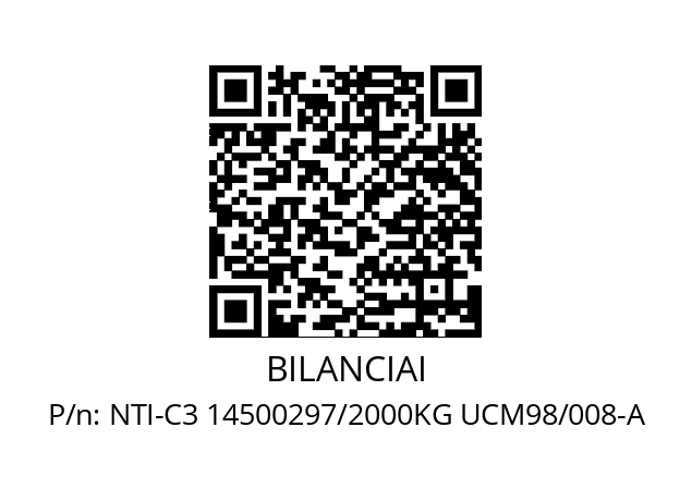   BILANCIAI NTI-C3 14500297/2000KG UCM98/008-A