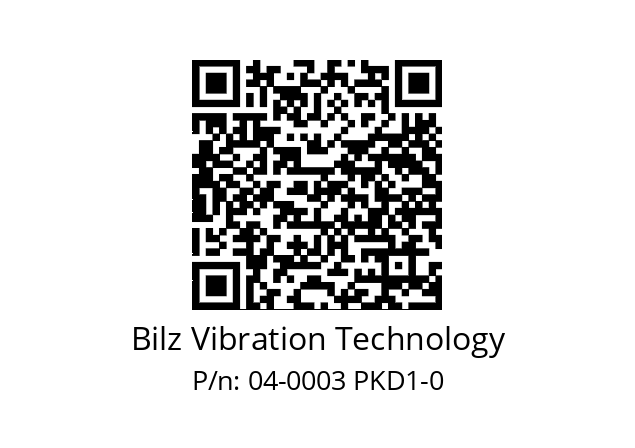   Bilz Vibration Technology 04-0003 PKD1-0