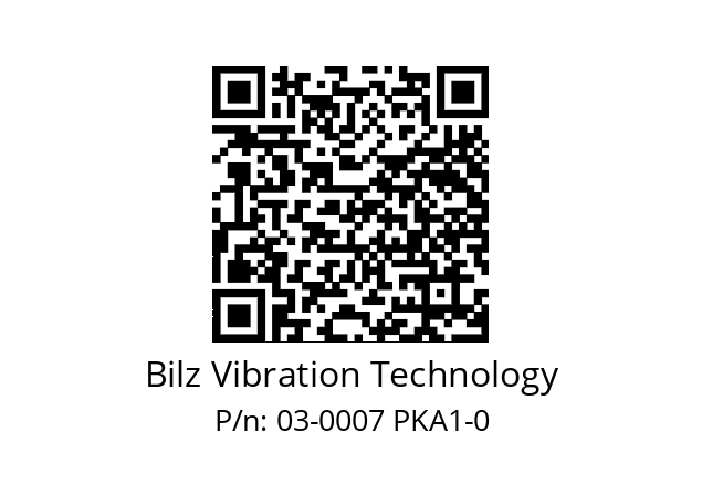   Bilz Vibration Technology 03-0007 PKA1-0