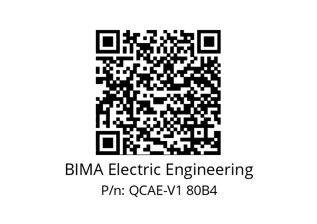   BIMA Electric Engineering QCAE-V1 80B4