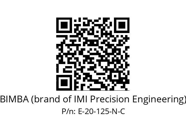   BIMBA (brand of IMI Precision Engineering) E-20-125-N-C