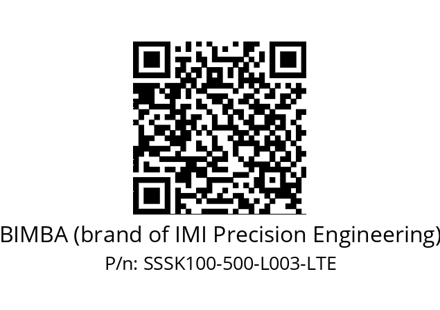   BIMBA (brand of IMI Precision Engineering) SSSK100-500-L003-LTE