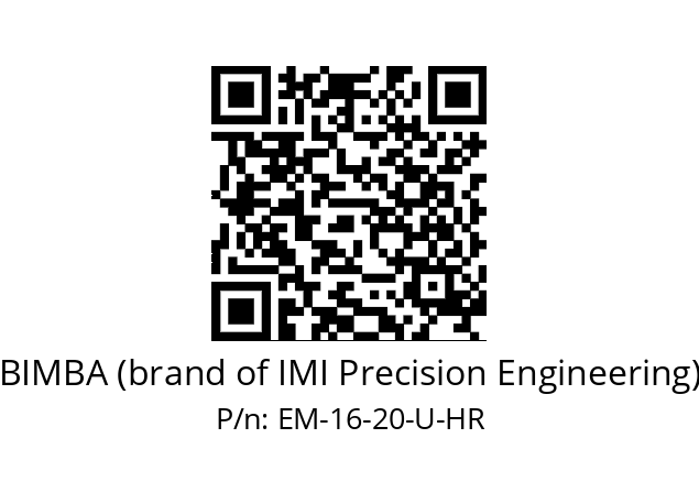   BIMBA (brand of IMI Precision Engineering) EM-16-20-U-HR