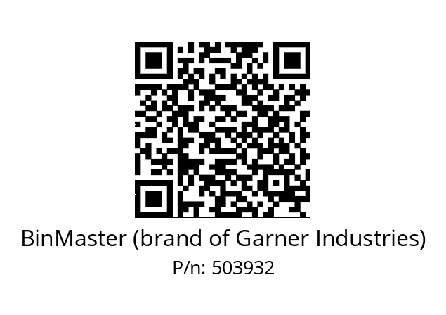   BinMaster (brand of Garner Industries) 503932