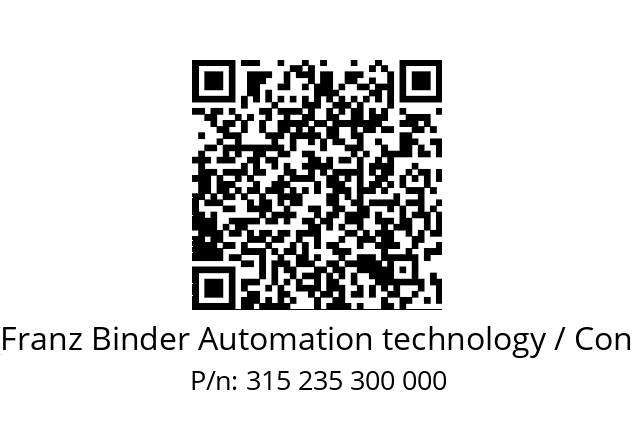   Binder (Franz Binder Automation technology / Connectors) 315 235 300 000