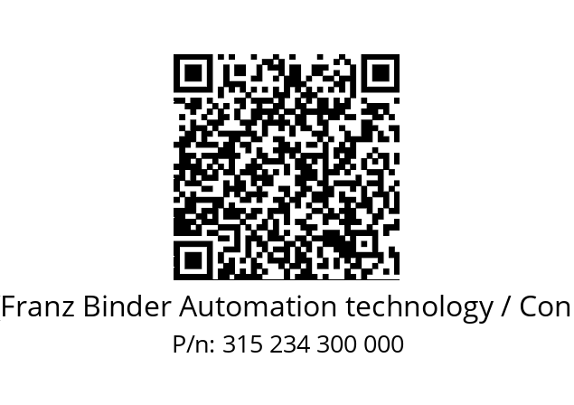   Binder (Franz Binder Automation technology / Connectors) 315 234 300 000