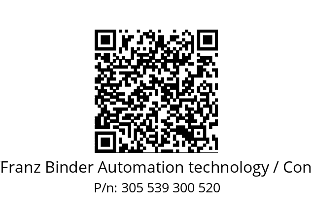   Binder (Franz Binder Automation technology / Connectors) 305 539 300 520