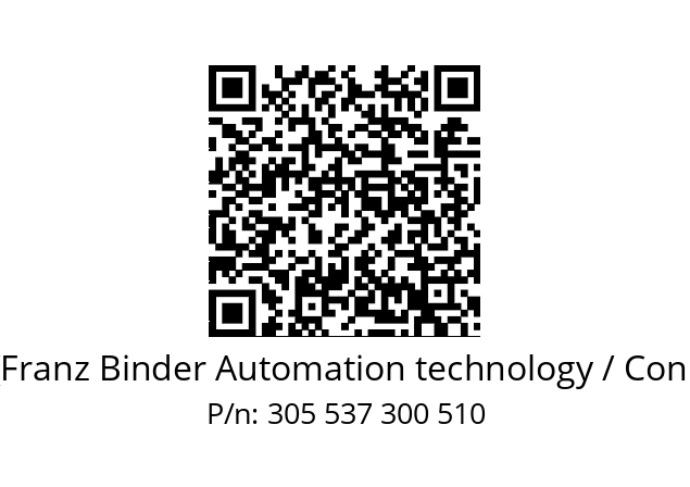   Binder (Franz Binder Automation technology / Connectors) 305 537 300 510