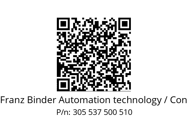   Binder (Franz Binder Automation technology / Connectors) 305 537 500 510